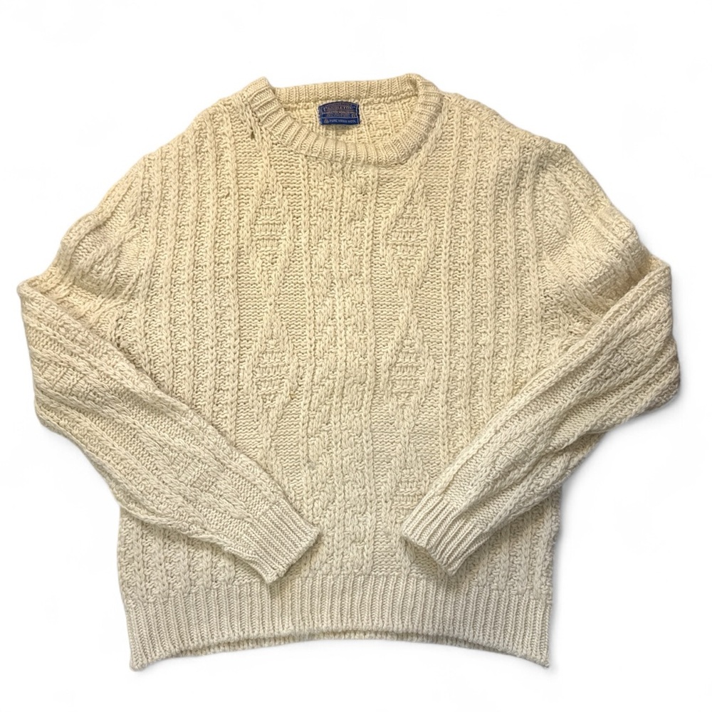 Pendleton Ivory Cable Knit Sweater